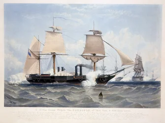 HMS Terrible, inciso da Henry Papprill, 1845